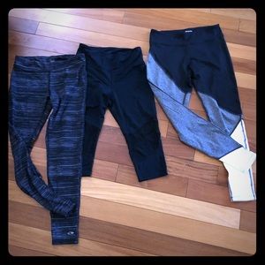 3 pair of workout pants